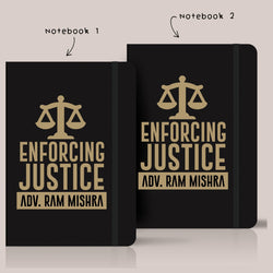 Personalized set of 2 Notebooks for Advocates - Enforcing Justice - Gift Lift