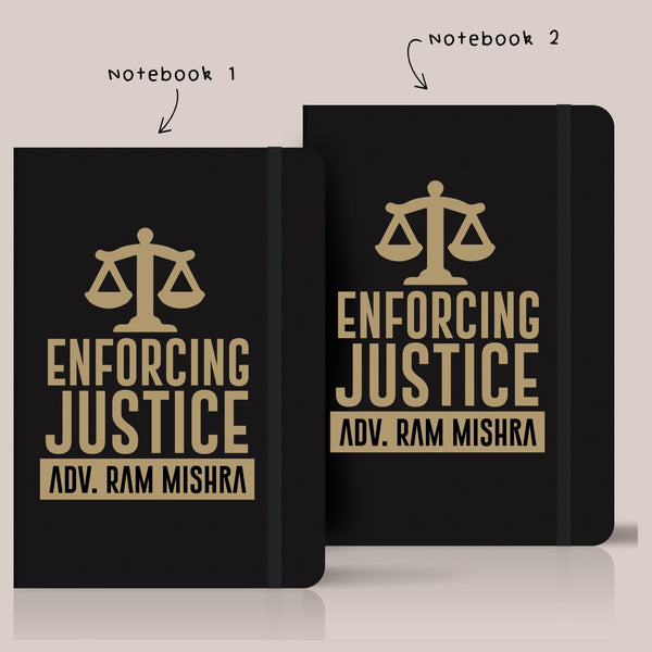 Personalized set of 2 Notebooks for Advocates - Enforcing Justice - Gift Lift