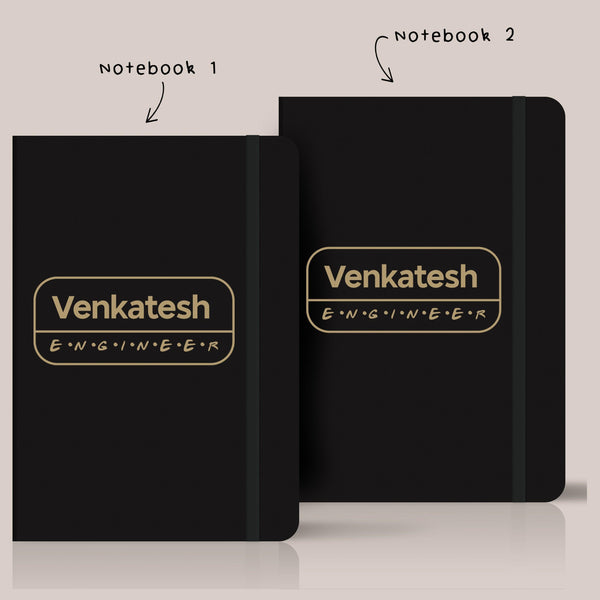 Personalized set of 2 Notebooks for Engineers- Friends theme - Gift Lift