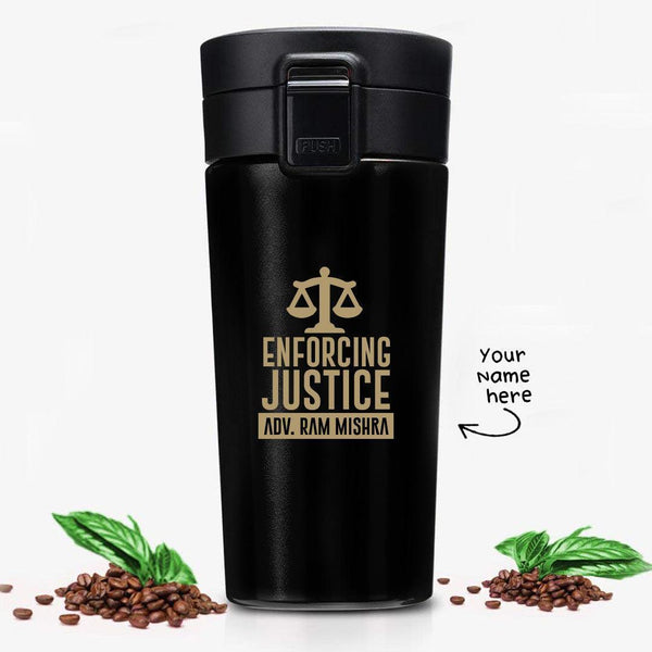 Personalized Steel Tumbler for Advocates - Enforcing Justice - Gift Lift