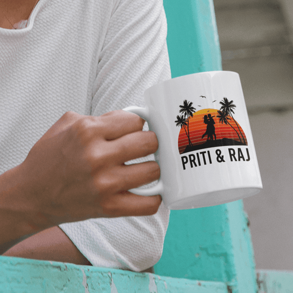 Personalized Sunset Couple Name Coffee Mug - Gift Lift