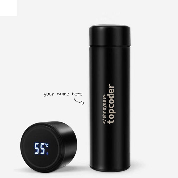 Personalized Temperature bottle for Programmers - Top coder - Gift Lift
