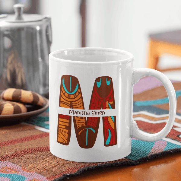 Personalized Tribal Initial & Name - Coffee Mug - Gift Lift