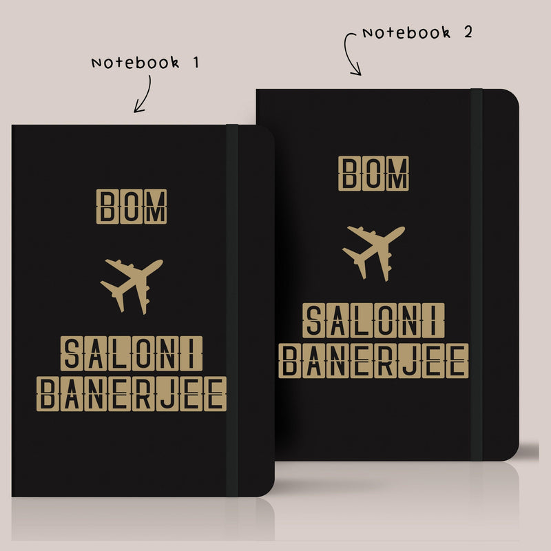 Personalized Your Favorite Airport Name Art Notebook - Set of 2 - Gift Lift