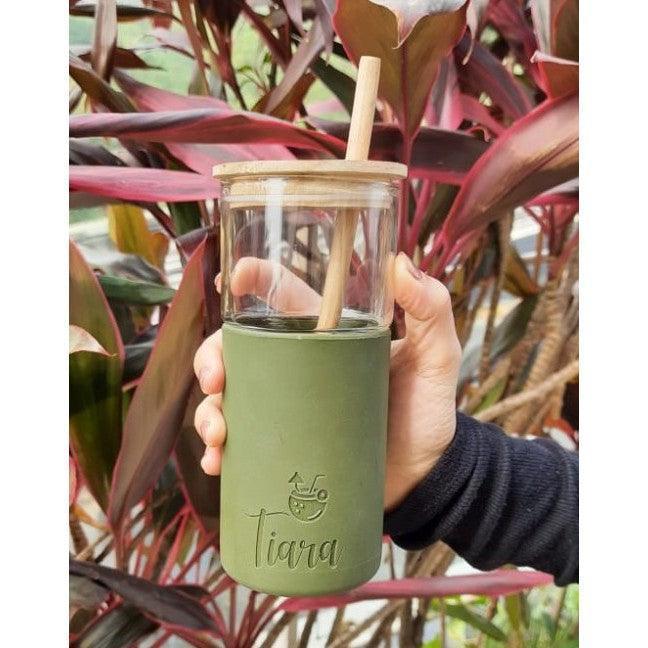 Smoothie Glass Tumblers with Straw | Personalized Borosilicate Glass & Silicone - Gift Lift