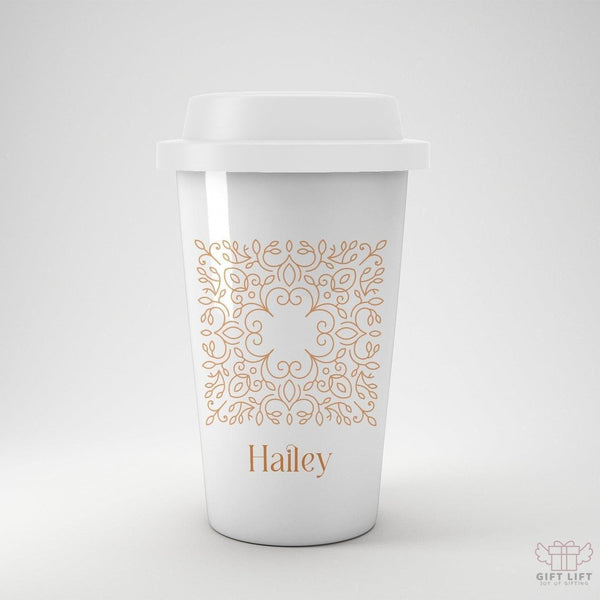 Trendy Linear Style Custom Coffee Tumbler - www.giftlift.in