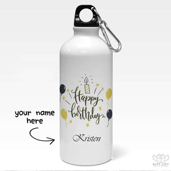 Birthday Wishes Uniquely Personalized Sipper Water Bottle - www.giftlift.in