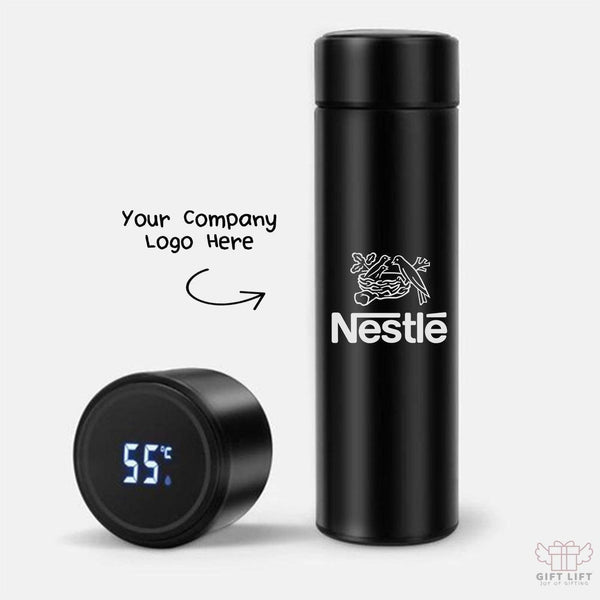 Premium Temperature Bottle (Hot & Cold Vacuum Flask) With Company Logo - www.giftlift.in