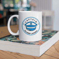 Uniquely Personalized Captain Art Coffee Mug - www.giftlift.in