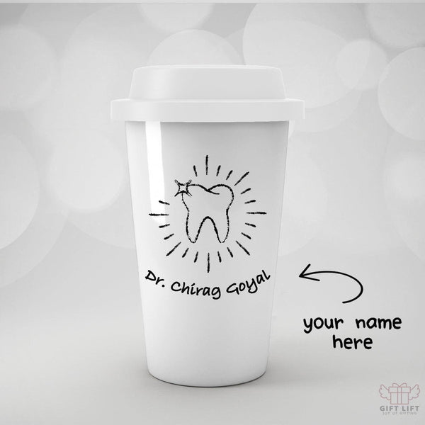 Uniquely Personalized Dentist Chalk Art Tumbler - www.giftlift.in