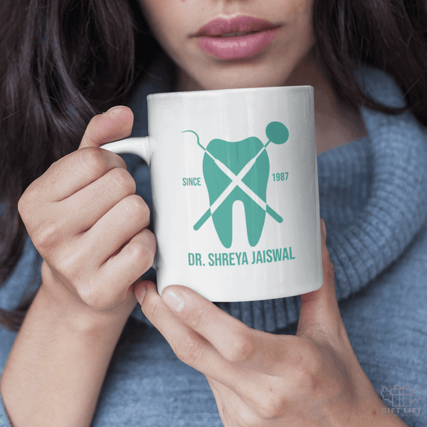 Uniquely Personalized Dentist Equipment Art Coffee Mug - www.giftlift.in