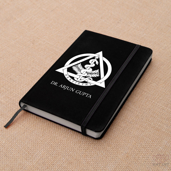 Uniquely Personalized Dentist Logo Name Art Notebook - Set of 2 - www.giftlift.in