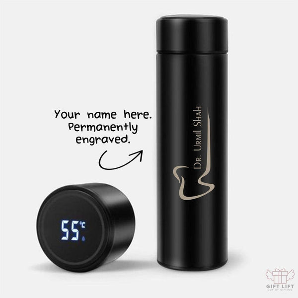 Uniquely Personalized Dentist Sign Name Temperature Bottle (Hot & Cold Vacuum Flask) - www.giftlift.in