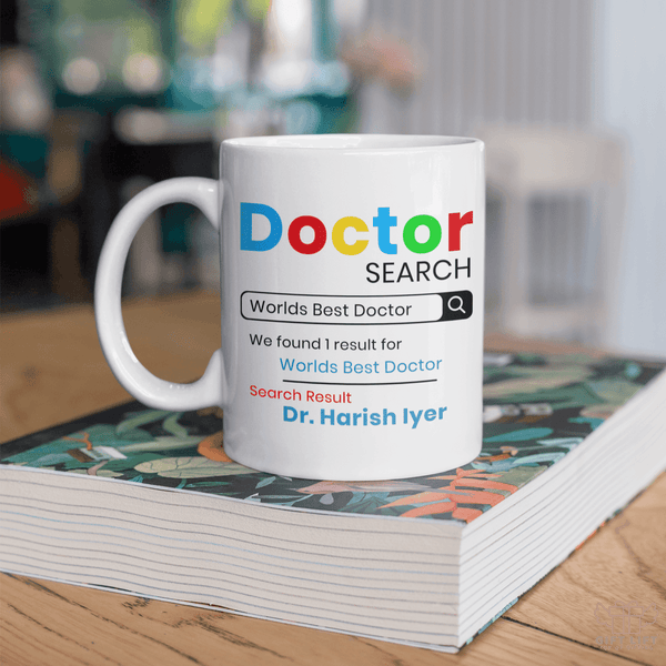 Uniquely Personalized Doctor Search Art Coffee Mug - www.giftlift.in