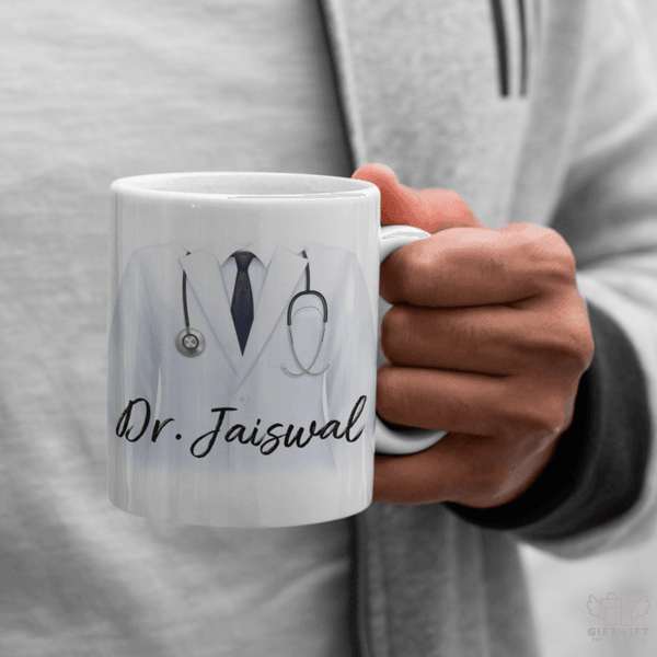 Uniquely Personalized Doctor Uniform Art Coffee Mug - www.giftlift.in