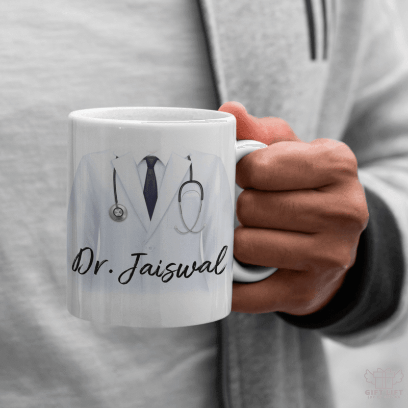 Uniquely Personalized Doctor Uniform Art Coffee Mug - www.giftlift.in