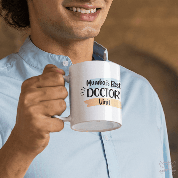 Uniquely Personalized Dr. Best Art Coffee Mug - www.giftlift.in