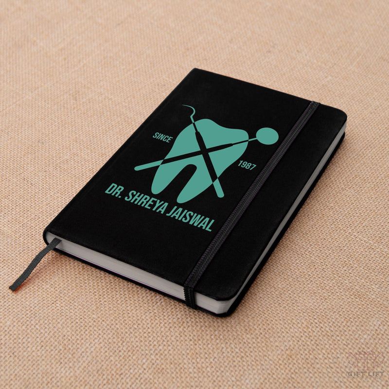 Uniquely Personalized Notebook For Dentists - Dental Equipment Logo - Set of 2 Notebooks - www.giftlift.in