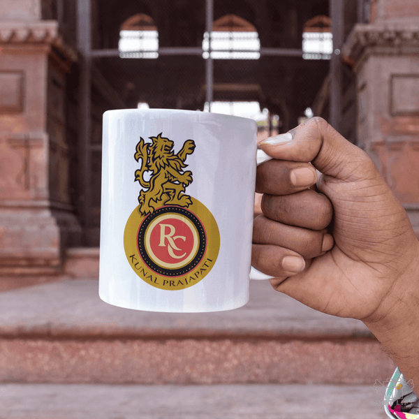 Uniquely Personalized RCB Fan Cricket Art Coffee Mug - www.giftlift.in
