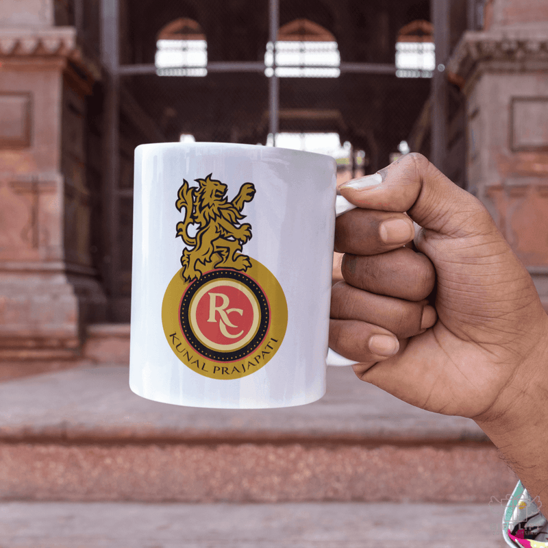 Uniquely Personalized RCB Fan Cricket Art Coffee Mug - www.giftlift.in